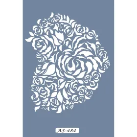 AS484 Gül Kalp Model A4 Stencil