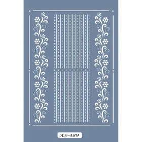 AS489 Çiçek Model A4 Stencil