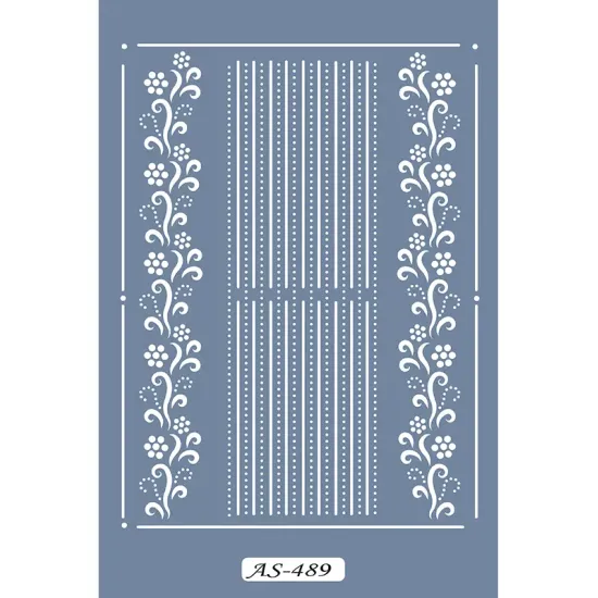 AS489 Çiçek Model A4 Stencil