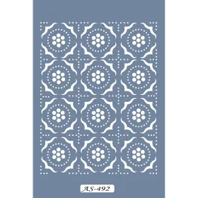 AS492 Geometrik Model A4 Stencil