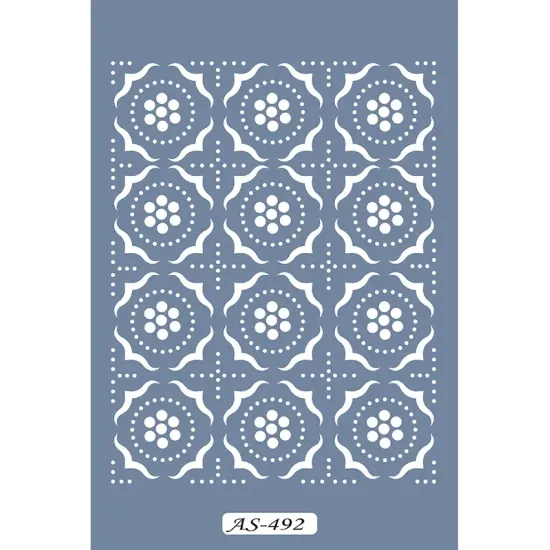 AS492 Geometrik Model A4 Stencil
