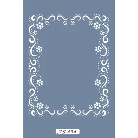 AS494 Çerçeve Model A4 Stencil