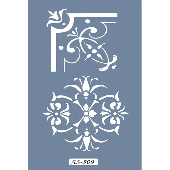 AS509 Çiçek Model A4 Stencil