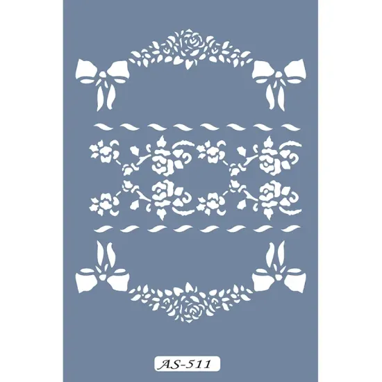 AS511 Çiçek Model A4 Stencil