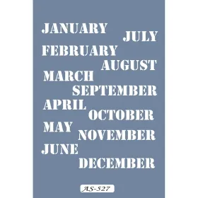 AS527 Ay İsimleri Model A4 Stencil