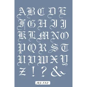 AS532 Alfabe Model A4 Stencil