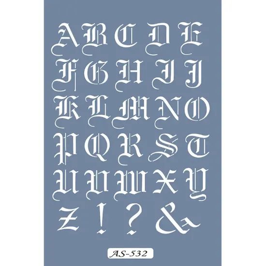 AS532 Alfabe Model A4 Stencil