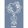 AS535 Çiçekli Kalp Model A4 Stencil