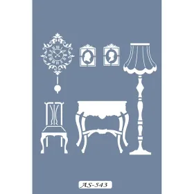 AS543 Dekorasyon Model A4 Stencil