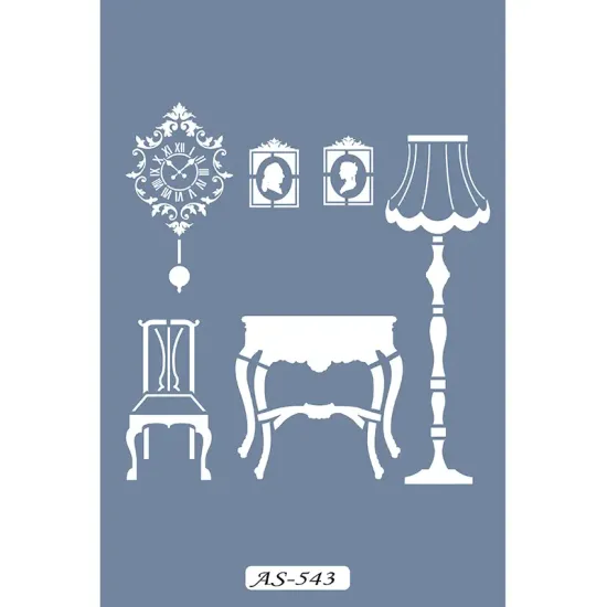 AS543 Dekorasyon Model A4 Stencil