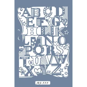 AS555 Yazı Model A4 Stencil