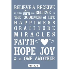 AS556 Yazı Model A4 Stencil