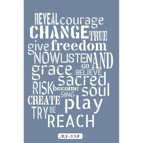 AS558 Yazı Model A4 Stencil