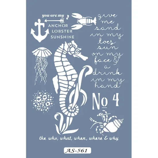 AS561 Deniz Atı Model A4 Stencil