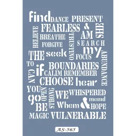 AS565 Yazı Model A4 Stencil