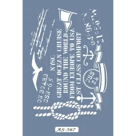 AS567 Yazı Model A4 Stencil