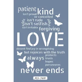 AS569 Yazı Model A4 Stencil