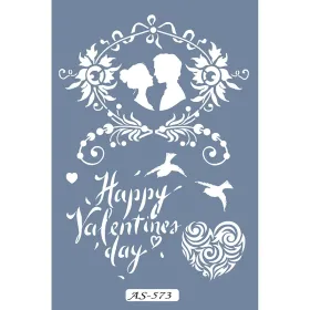 AS573 Sevgililer Günü Model A4 Stencil