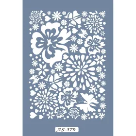 AS579 Çiçek Model A4 Stencil