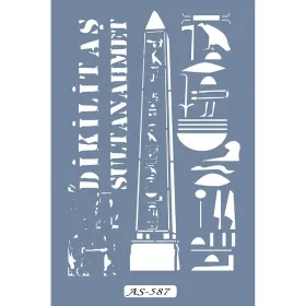 AS587 Dikilitaş Sultanahmet Model A4 Stencil