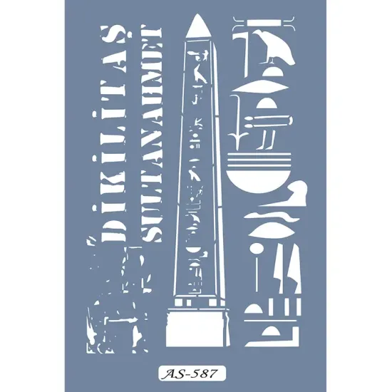 AS587 Dikilitaş Sultanahmet Model A4 Stencil