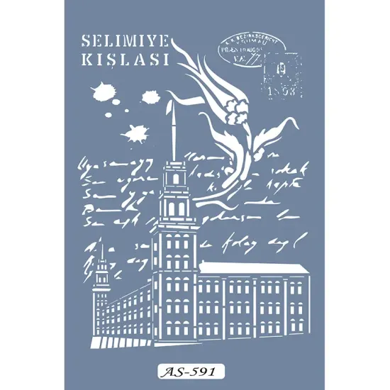 AS591 Selimiye Kışlası Model A4 Stencil