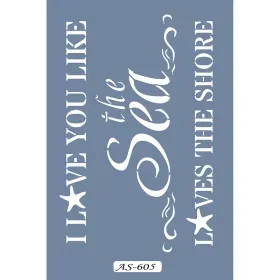 AS605 Yazı Model A4 Stencil