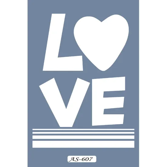 AS607 Love Model A4 Stencil
