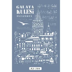 AS584 Galata Kulesi Model A4 Stencil