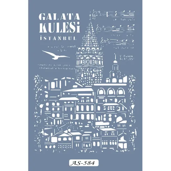 AS584 Galata Kulesi Model A4 Stencil