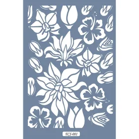 FCS01 Bitki Model A4 Çiçek Stencil