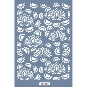 FCS02 Bitki Model A4 Lotus Çiçek Stencil
