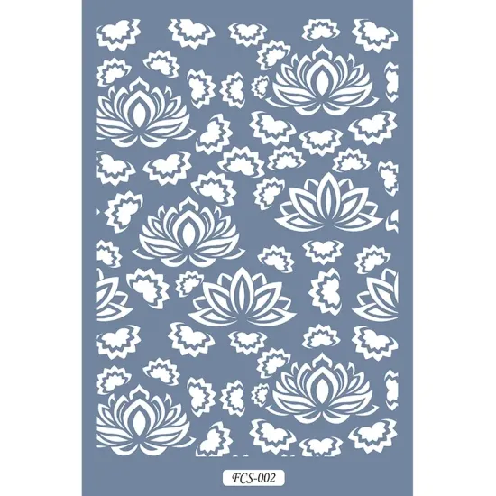 FCS02 Bitki Model A4 Lotus Çiçek Stencil