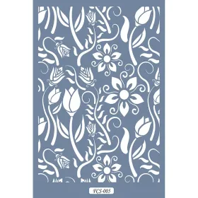 FCS05 Bitki Model A4 Çiçek Stencil