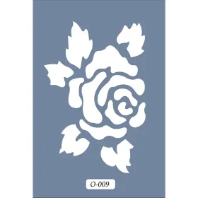 O09 10x15 O Serisi Gül Stencil