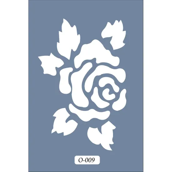 O09 10x15 O Serisi Gül Stencil