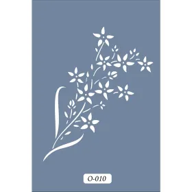 O10 10x15 O Serisi Çiçek Dalı Stencil