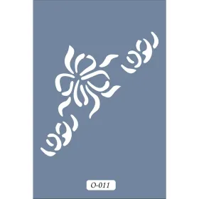 O11 10x15 O Serisi Çiçek Deseni Stencil