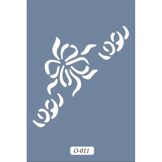 O11 10x15 O Serisi Çiçek Deseni Stencil