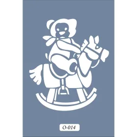 O14 10x15 O Serisi Oyuncak Ayı Stencil