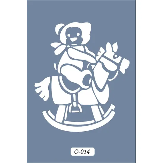 O14 10x15 O Serisi Oyuncak Ayı Stencil