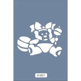 O15 10x15 O Serisi Ayıcık Stencil