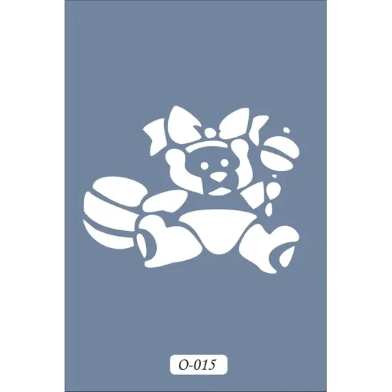 O15 10x15 O Serisi Ayıcık Stencil
