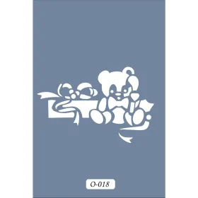 O18 10x15 O Serisi Oyuncak Ayı Stencil
