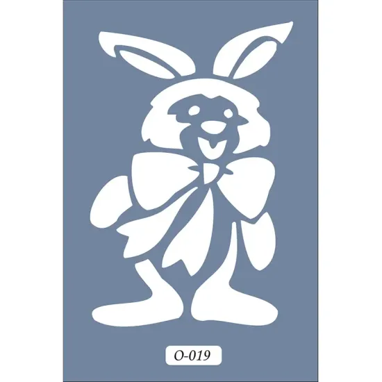 O19 10x15 O Serisi Tavşan Stencil