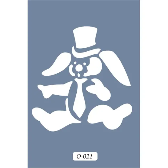 O21 10x15 O Serisi Tavşan Stencil