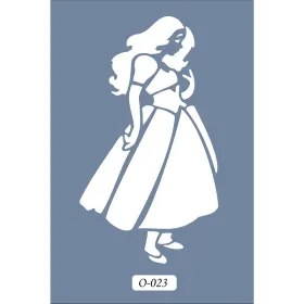 O23 10x15 O Serisi Kadın Figür Stencil