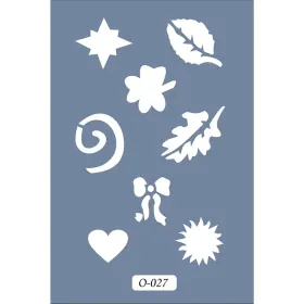 O27 10x15 O Serisi Doğa ve Süsleme Stencil