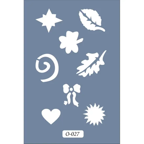 O27 10x15 O Serisi Doğa ve Süsleme Stencil