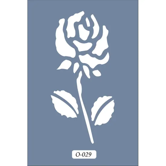 O29 10x15 O Serisi Gül Stencil